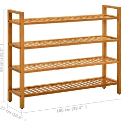 vidaXL - Schoenrek - Bruin - Hout