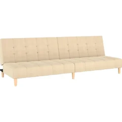 vidaXL - Slaapbank 2-zits - Crème - Stof