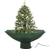 vidaXL - Sneeuwende Kerstboom - Groen - 75 x 60 cm