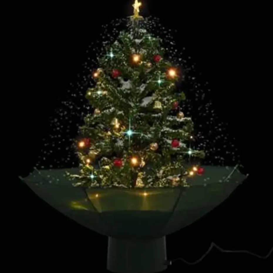 vidaXL - Sneeuwende Kerstboom - Groen - 75 x 60 cm