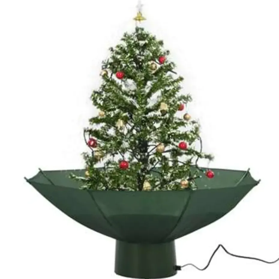 vidaXL - Sneeuwende Kerstboom - Groen - 75 x 60 cm