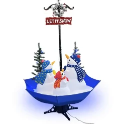 vidaXL - Sneeuwende Kerstboom - Blauw - PVC