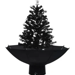 vidaXL - Sneeuwende Kerstboom - Zwart - 75 x 60 cm