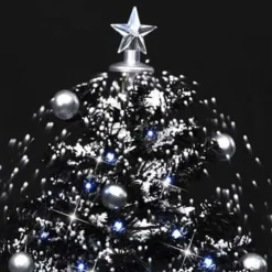 vidaXL - Sneeuwende Kerstboom - Zwart - 75 x 60 cm