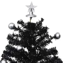 vidaXL - Sneeuwende Kerstboom - Zwart - 75 x 60 cm