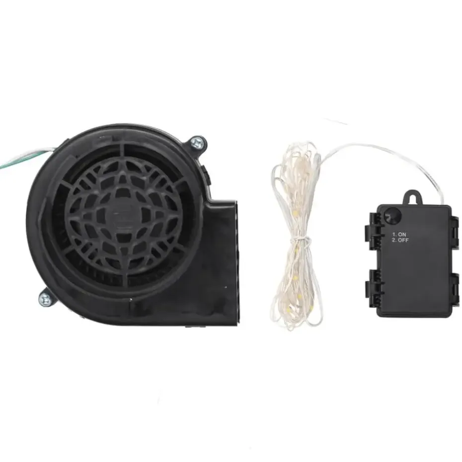 vidaXL - Sneeuwpop opblaasbaar met LED's 90x50x120 cm - Oxford stof