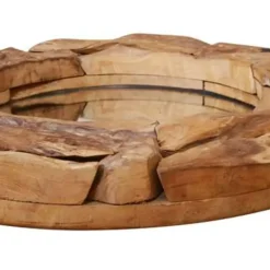 vidaXL - Spiegel - Bruin - Teakhout - 80 cm