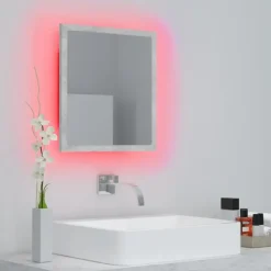 vidaXL - Spiegel - Grijs - Bewerkt hout