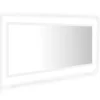 vidaXL - Spiegel - Wit - Bewerkt hout