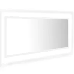 vidaXL - Spiegel - Wit - Bewerkt hout