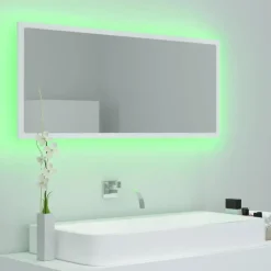 vidaXL - Spiegel - Wit - Bewerkt hout