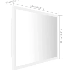 vidaXL - Spiegel - Wit - Bewerkt hout