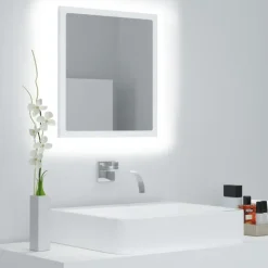 vidaXL - Spiegel - Wit - Bewerkt hout