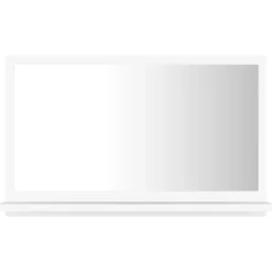 vidaXL - Spiegel - Wit - Bewerkt hout - 60 x 10.5 x 37 cm