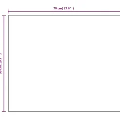 vidaXL - Spiegel - Zilver - Glas - 70 x 50 cm
