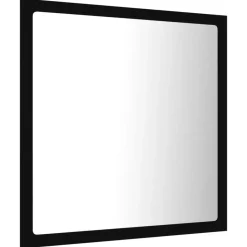 vidaXL - Spiegel - Zwart - Bewerkt hout