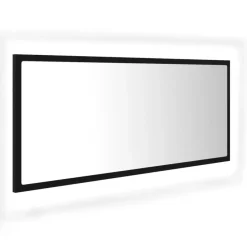 vidaXL - Spiegel - Zwart - Bewerkt hout