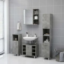 vidaXL - Spiegelkast - Grijs - Bewerkt hout