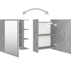 vidaXL - Spiegelkast - Grijs - Bewerkt hout