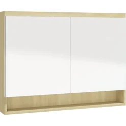 vidaXL - Spiegelkast - Wit - MDF