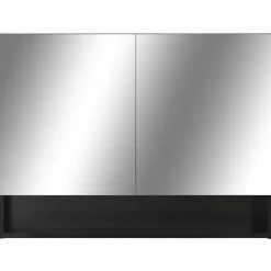 vidaXL - Spiegelkast - Zwart - MDF