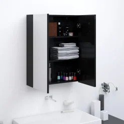 vidaXL - Spiegelkast - Zwart - MDF