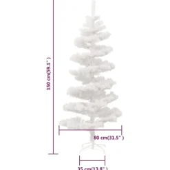 vidaXL - Spiraalkerstboom - Wit - 150 x 80 cm