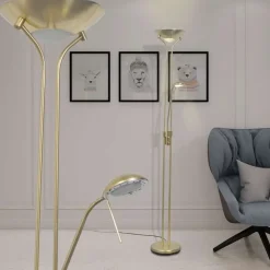 vidaXL - Staande Lamp - Goud - Staal