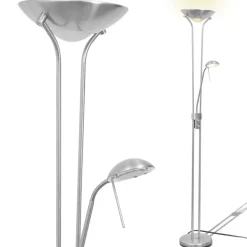 vidaXL - Staande Lamp - Zilver - Staal
