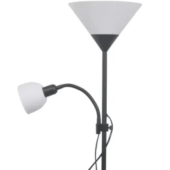 vidaXL - Staande Lamp - Zwart - Staal