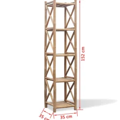 vidaXL - Staande Plank - Bruin - Bamboe
