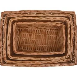 vidaXL - Stapelbare Mandenset - Bruin - Wicker