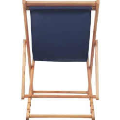 vidaXL - Strandstoel - Blauw - Stof