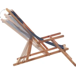vidaXL - Strandstoel - Blauw - Stof