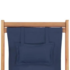 vidaXL - Strandstoel - Blauw - Stof