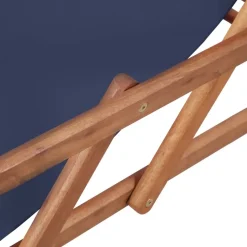 vidaXL - Strandstoel - Blauw - Stof