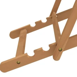 vidaXL - Strandstoel - Crème - Teakhout - Inklapbaar