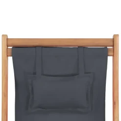 vidaXL - Strandstoel - Grijs - Stof