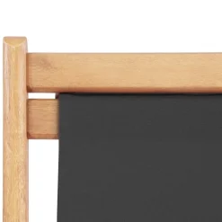 vidaXL - Strandstoel - Grijs - Stof