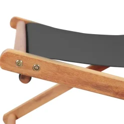 vidaXL - Strandstoel - Grijs - Stof