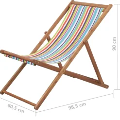 vidaXL - Strandstoel - Multikleur - Stof