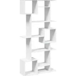 vidaXL - Symmetrische Boekenkast met vakken - Wit - Bewerkt hout - 92x29x188 cm
