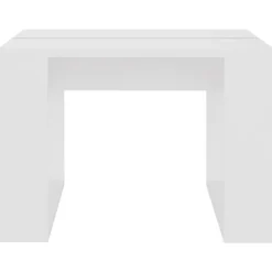 vidaXL - Tafel - Wit - Bewerkt hout - 50 x 50 cm