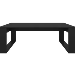 vidaXL - Tafel - Zwart - Bewerkt hout - 100 x 100 cm