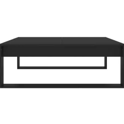 vidaXL - Tafel - Zwart - Bewerkt hout - 100 x 100 cm