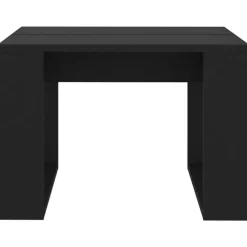 vidaXL - Tafel - Zwart - Bewerkt hout - 50 x 50 cm