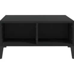 vidaXL - Tafel - Zwart - Bewerkt hout