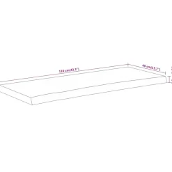 vidaXL - Tafelblad - Bruin - Hout - 110 x 40 x 3.8 cm