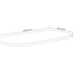vidaXL - Tafelblad - Bruin - Acaciahout - 120 x 60 cm