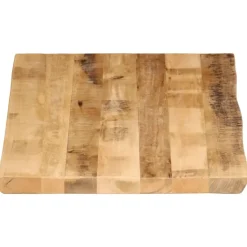 vidaXL - Tafelblad met natuurlijke rand - Bruin - Hout - 110 x 60 x 3.8 cm